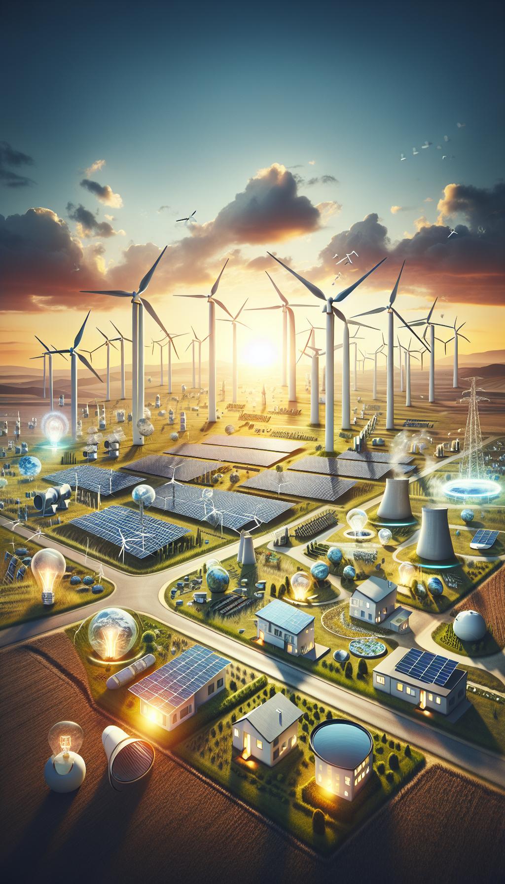 Typical Land Area Needed for Different Turbine Sizes