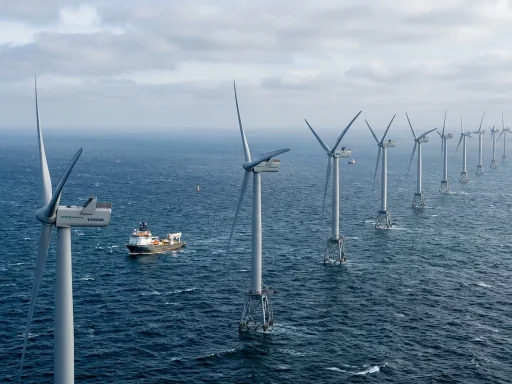 Why Offshore Wind Turbines Chose RAL 7035 Light Grey 3 Offshore wind turbines coated in RAL 7035 light grey in the sea (AI Generated Image)